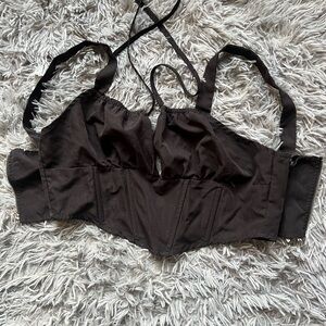 Chic Black Bustier Top